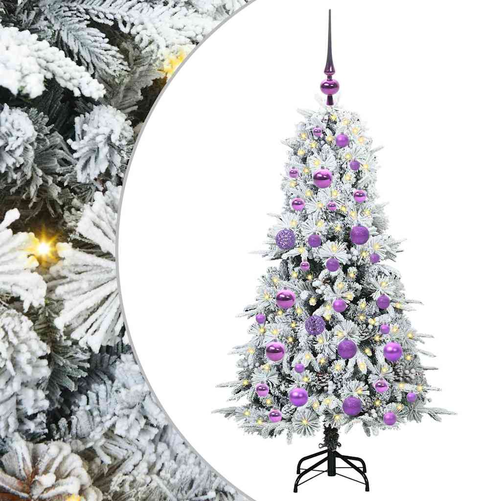 Albero di Natale Artificiale-Albero Natalizio con Rami Pieghevoli Bianco 120 cm 907364