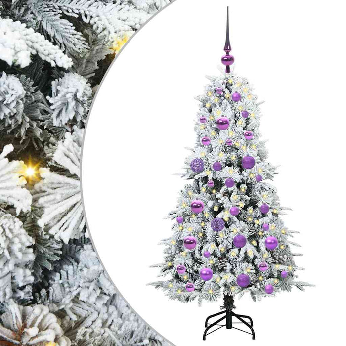 Albero di Natale Artificiale-Albero Natalizio con Rami Pieghevoli Bianco 120 cm 907364