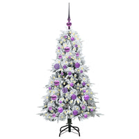 Albero di Natale Artificiale-Albero Natalizio con Rami Pieghevoli Bianco 120 cm 907364