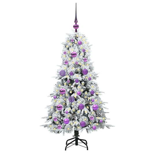 Albero di Natale Artificiale-Albero Natalizio con Rami Pieghevoli Bianco 120 cm 907364