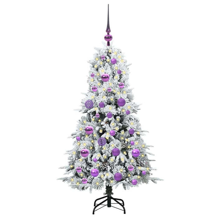 Albero di Natale Artificiale-Albero Natalizio con Rami Pieghevoli Bianco 120 cm 907364
