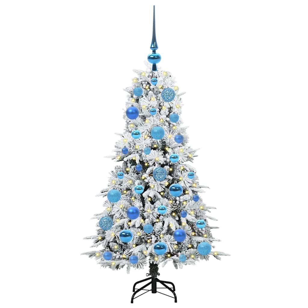 Albero di Natale Artificiale-Albero Natalizio con Rami Pieghevoli Bianco 120 cm 173903