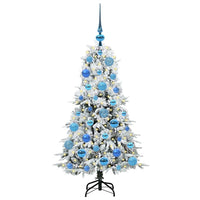 Albero di Natale Artificiale-Albero Natalizio con Rami Pieghevoli Bianco 120 cm 173903