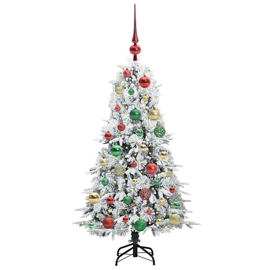 Albero di Natale Artificiale-Albero Natalizio con Rami Pieghevoli Bianco 120 cm 668984