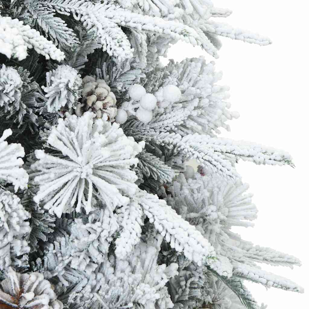 Albero di Natale Artificiale-Albero Natalizio con Rami Pieghevoli Bianco 150 cm 735670