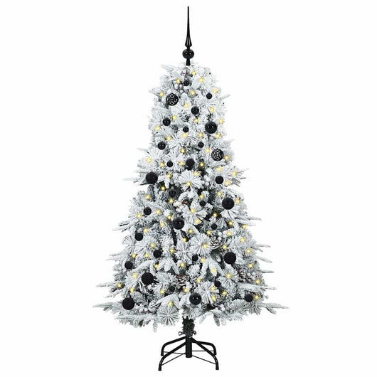 Albero di Natale Artificiale-Albero Natalizio con Rami Pieghevoli Bianco 150 cm 204784