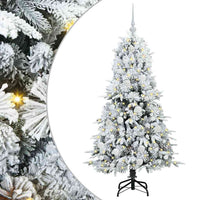 Albero di Natale Artificiale-Albero Natalizio con Rami Pieghevoli Bianco 150 cm 483019