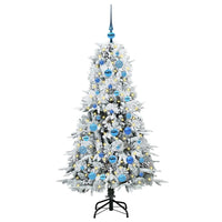 Albero di Natale Artificiale-Albero Natalizio con Rami Pieghevoli Bianco 150 cm 241911