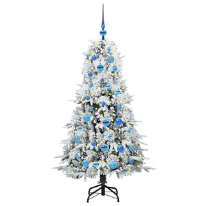Albero di Natale Artificiale-Albero Natalizio con Rami Pieghevoli Bianco 150 cm 241911