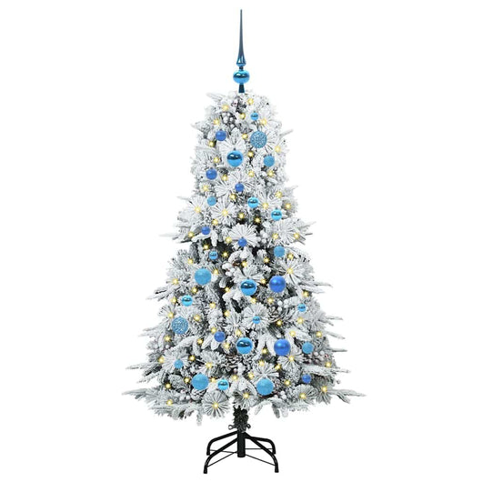 Albero di Natale Artificiale-Albero Natalizio con Rami Pieghevoli Bianco 150 cm 241911