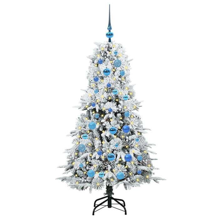 Albero di Natale Artificiale-Albero Natalizio con Rami Pieghevoli Bianco 150 cm 241911
