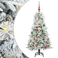 Albero di Natale Artificiale-Albero Natalizio con Rami Pieghevoli Bianco 150 cm 609075