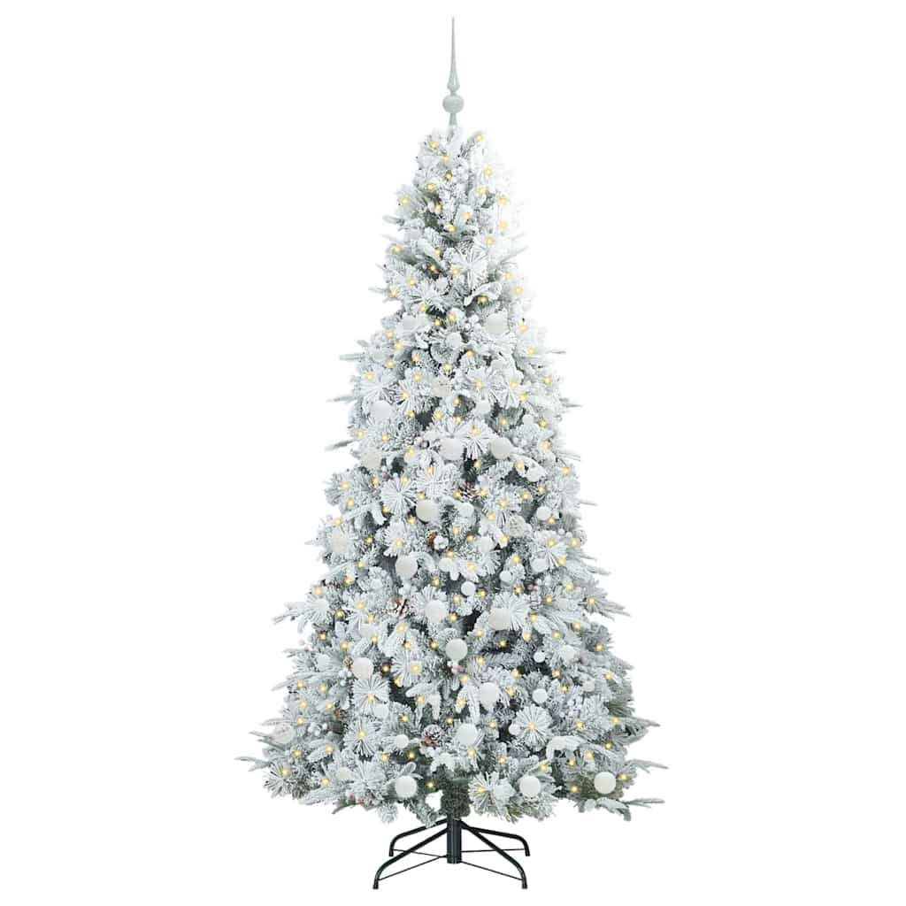 Albero di Natale Artificiale-Albero Natalizio con Rami Pieghevoli Bianco 180 cm 227690