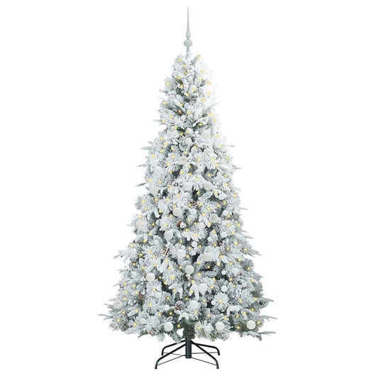 Albero di Natale Artificiale-Albero Natalizio con Rami Pieghevoli Bianco 180 cm 227690