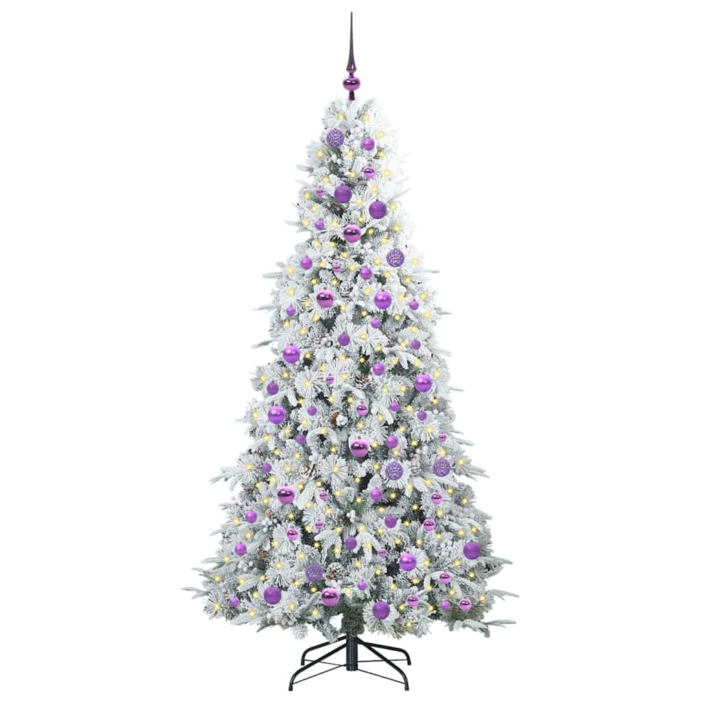 Albero di Natale Artificiale-Albero Natalizio con Rami Pieghevoli Bianco 180 cm 578472