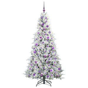 Albero di Natale Artificiale-Albero Natalizio con Rami Pieghevoli Bianco 180 cm 578472