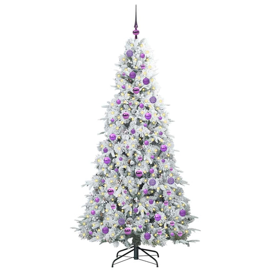 Albero di Natale Artificiale-Albero Natalizio con Rami Pieghevoli Bianco 180 cm 578472