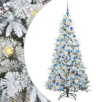 Albero di Natale Artificiale-Albero Natalizio con Rami Pieghevoli Bianco 180 cm 130776