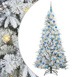 Albero di Natale Artificiale-Albero Natalizio con Rami Pieghevoli Bianco 180 cm 130776