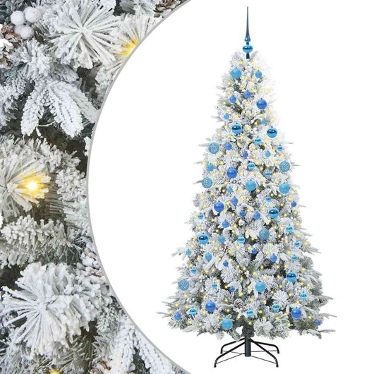 Albero di Natale Artificiale-Albero Natalizio con Rami Pieghevoli Bianco 180 cm 130776