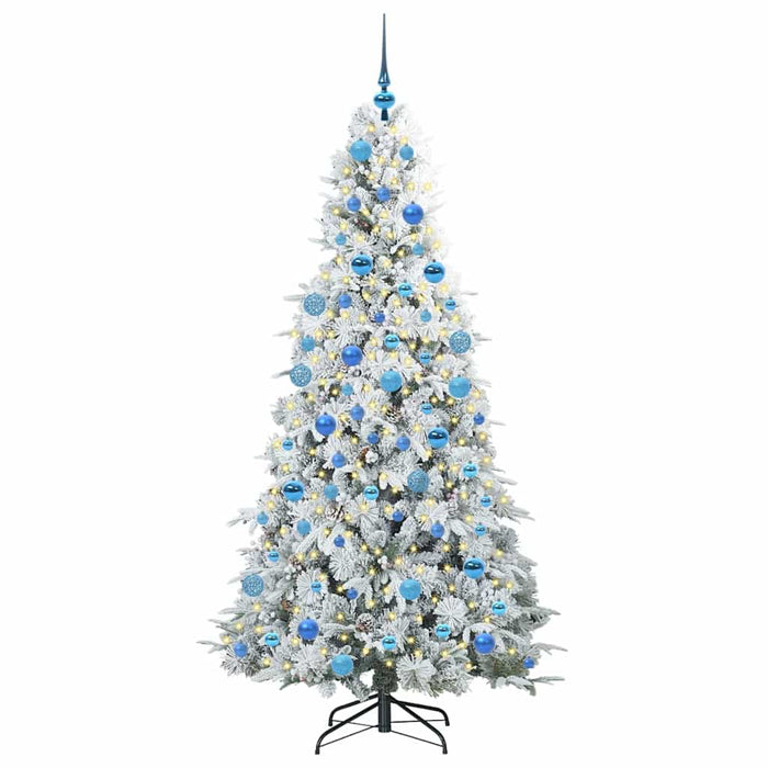 Albero di Natale Artificiale-Albero Natalizio con Rami Pieghevoli Bianco 180 cm 130776