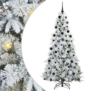 Albero di Natale Artificiale-Albero Natalizio con Rami Pieghevoli Bianco 210 cm 404782