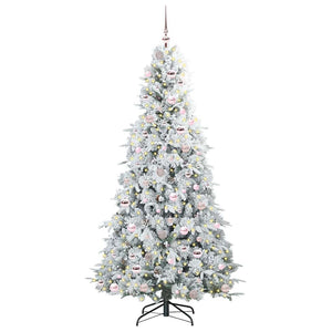 Albero di Natale Artificiale-Albero Natalizio con Rami Pieghevoli Bianco 210 cm 799257