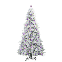 Albero di Natale Artificiale-Albero Natalizio con Rami Pieghevoli Bianco 210 cm 124175