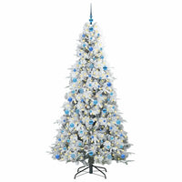 Albero di Natale Artificiale-Albero Natalizio con Rami Pieghevoli Bianco 210 cm 253530
