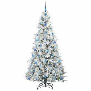 Albero di Natale Artificiale-Albero Natalizio con Rami Pieghevoli Bianco 210 cm 253530