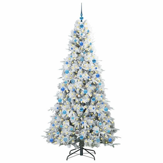 Albero di Natale Artificiale-Albero Natalizio con Rami Pieghevoli Bianco 210 cm 253530