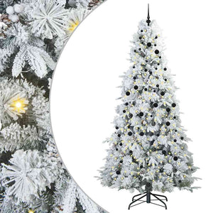 Albero di Natale Artificiale-Albero Natalizio con Rami Pieghevoli Bianco 240 cm 304676