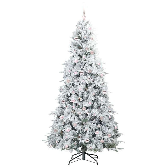 Albero di Natale Artificiale con Rami Pieghevoli Bianco 240 cm