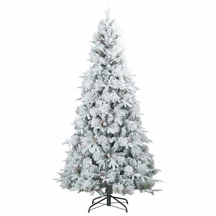 Albero di Natale Artificiale-Albero Natalizio con Rami Pieghevoli Bianco 240 cm 966459