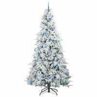 Albero di Natale Artificiale-Albero Natalizio con Rami Pieghevoli Bianco 240 cm 473132