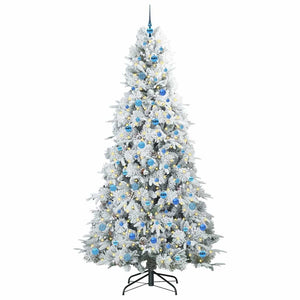 Albero di Natale Artificiale-Albero Natalizio con Rami Pieghevoli Bianco 240 cm 473132