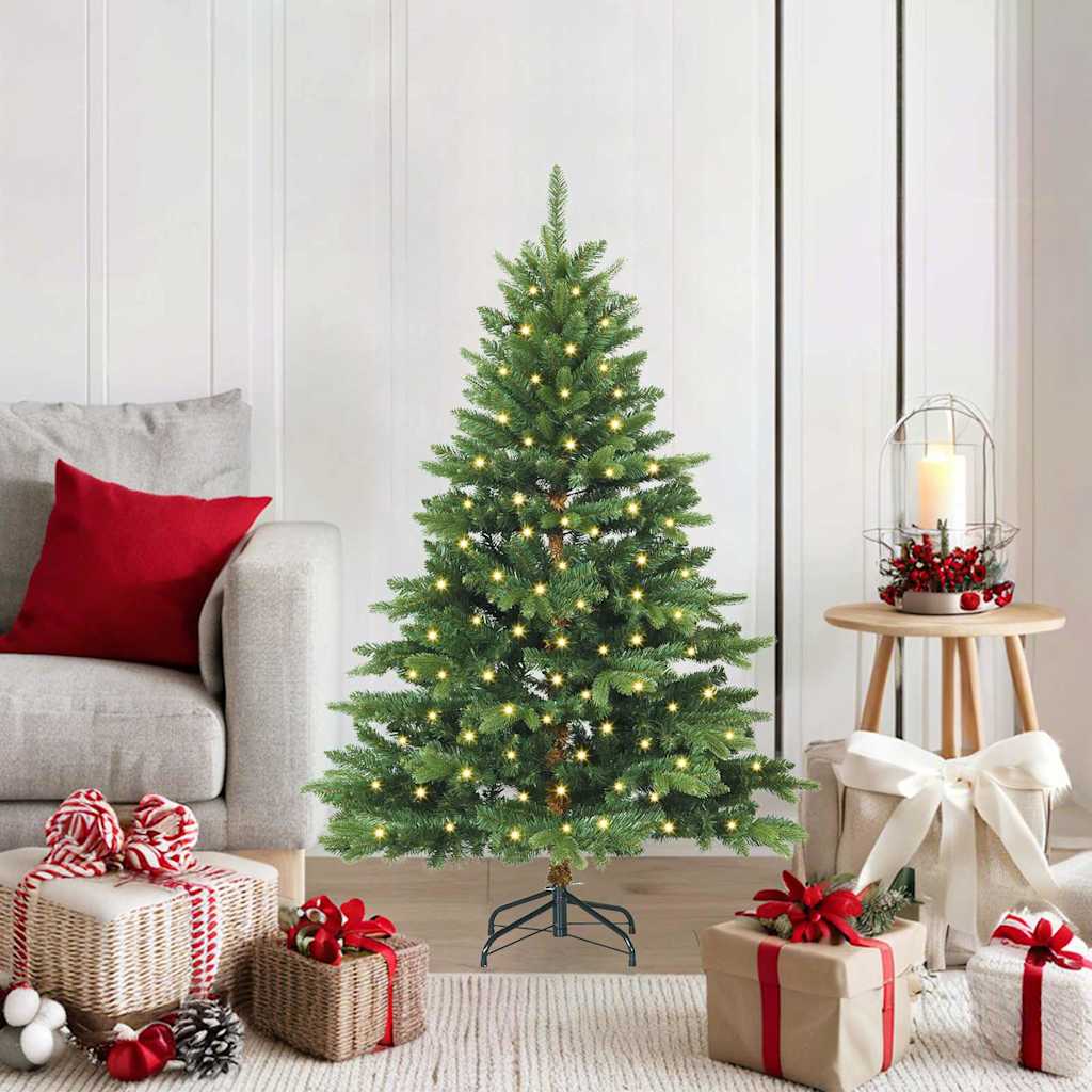 Albero di Natale artificiale con 150 LED Verde 120 cm PE e PVC 3397519