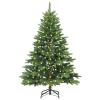 Albero di Natale artificiale con 150 LED Verde 120 cm PE e PVC 3397519