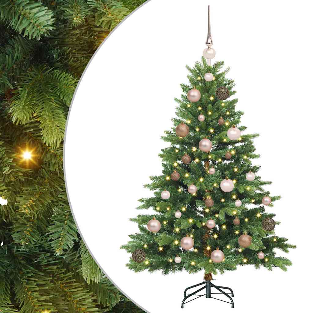Albero di Natale artificiale con 150 LED Verde 120 cm PE e PVC 3397521