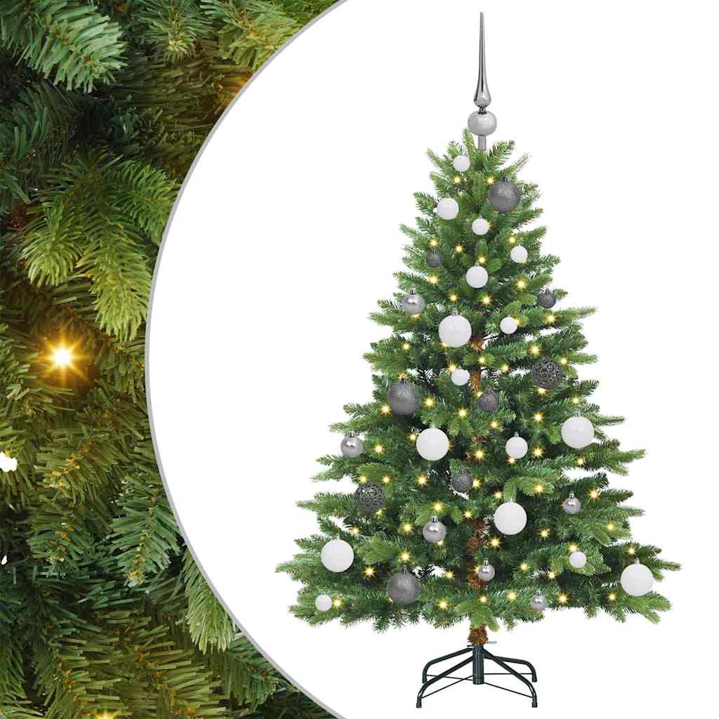 Albero di Natale artificiale con 150 LED Verde 120 cm PE e PVC 3397522