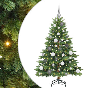 Albero di Natale artificiale con 150 LED Verde 120 cm PE e PVC 3397522