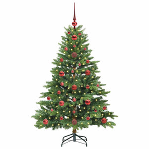 Albero di Natale artificiale con 150 LED Verde 120 cm PE e PVC 3397523