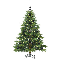 Albero di Natale artificiale con 150 LED Verde 120 cm PE e PVC 3397524