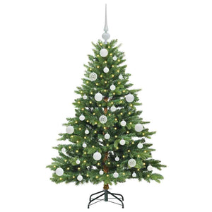 Albero di Natale artificiale con 150 LED Verde 120 cm PE e PVC 3397526