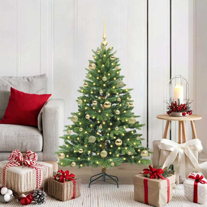 Albero di Natale artificiale con 150 LED Verde 120 cm PE e PVC 3397527