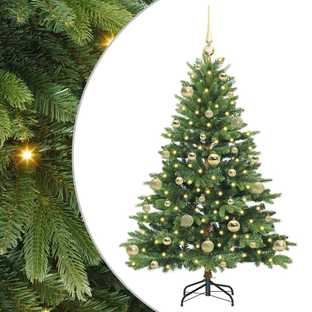 Albero di Natale artificiale con 150 LED Verde 120 cm PE e PVC 3397527