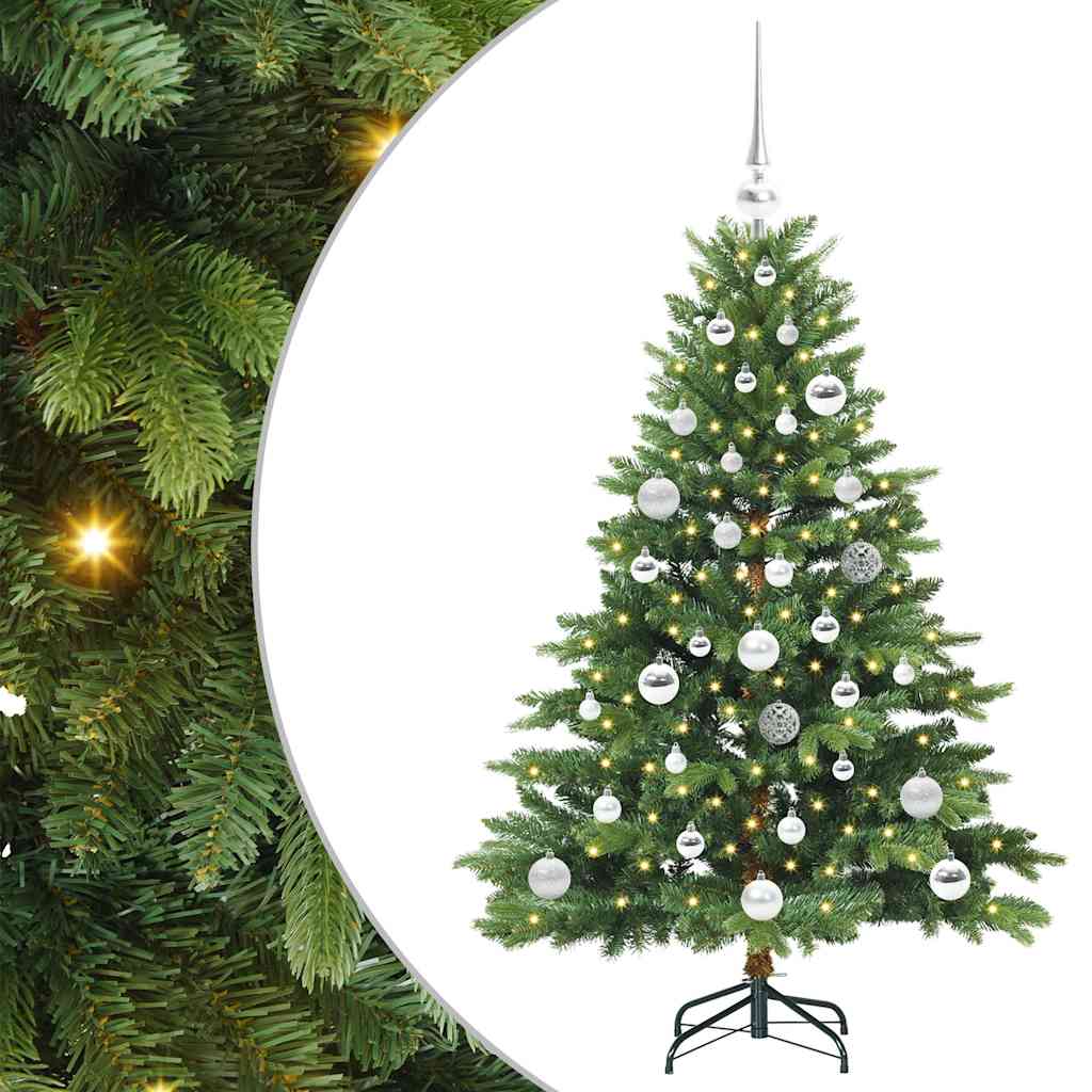 Albero di Natale artificiale con 150 LED Verde 120 cm PE e PVC 3397528