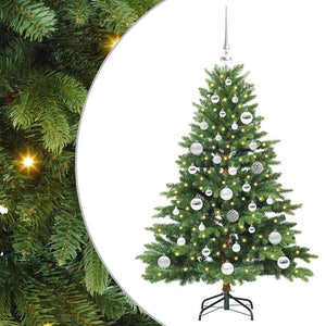 Albero di Natale artificiale con 150 LED Verde 120 cm PE e PVC 3397528