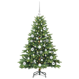Albero di Natale artificiale con 150 LED Verde 120 cm PE e PVC 3397528