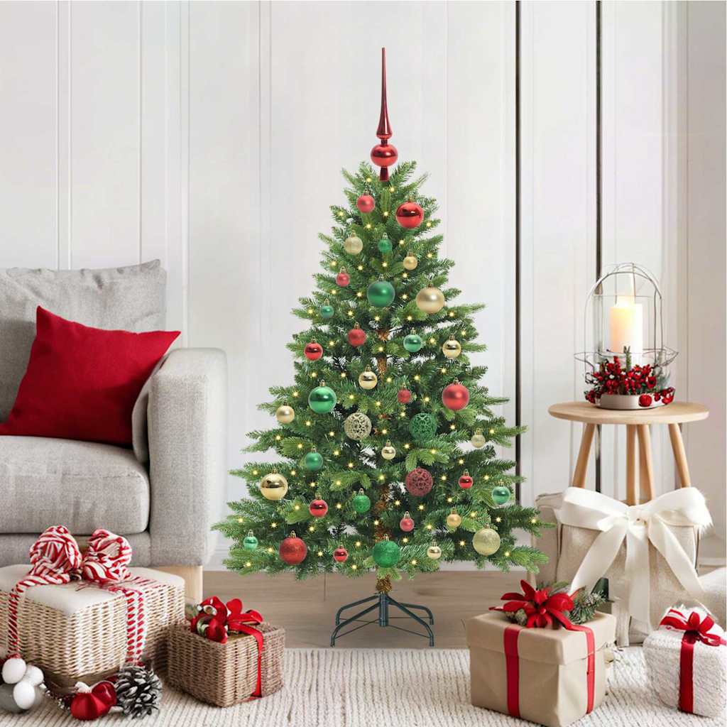 Albero di Natale artificiale con 150 LED Verde 120 cm PE e PVC 3397531
